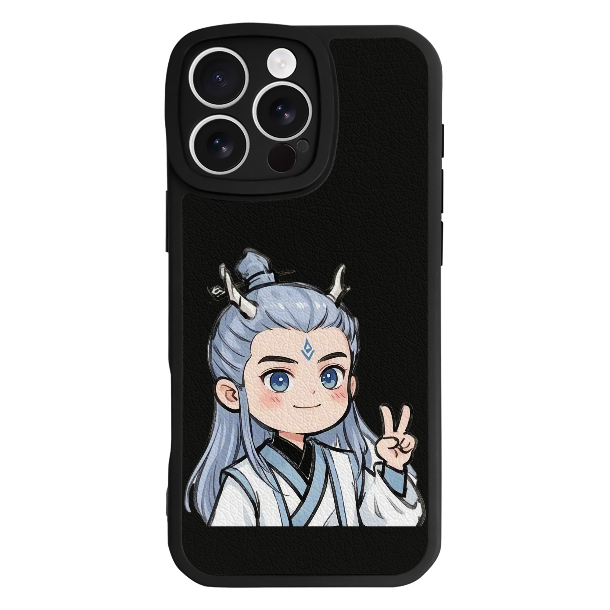 （画像用） Ne Zha 2 ナタ 魔童の大暴れ 【iPhone 16シリーズ対応】シリコンスマホケース（レザー調） 材質：シリコン